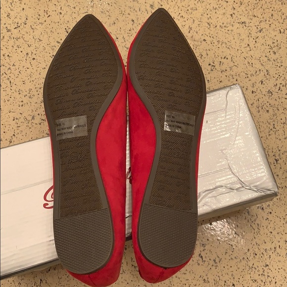 Red Pointed Flats - Picture 3 of 3